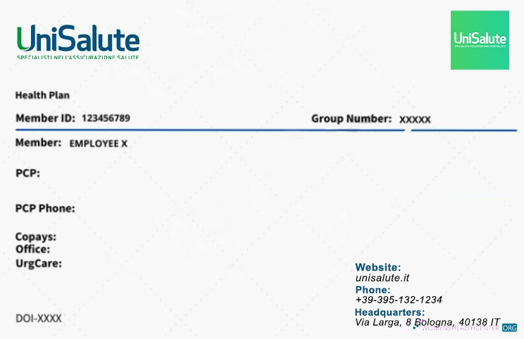 Download Italy health insurance card Photoshop template